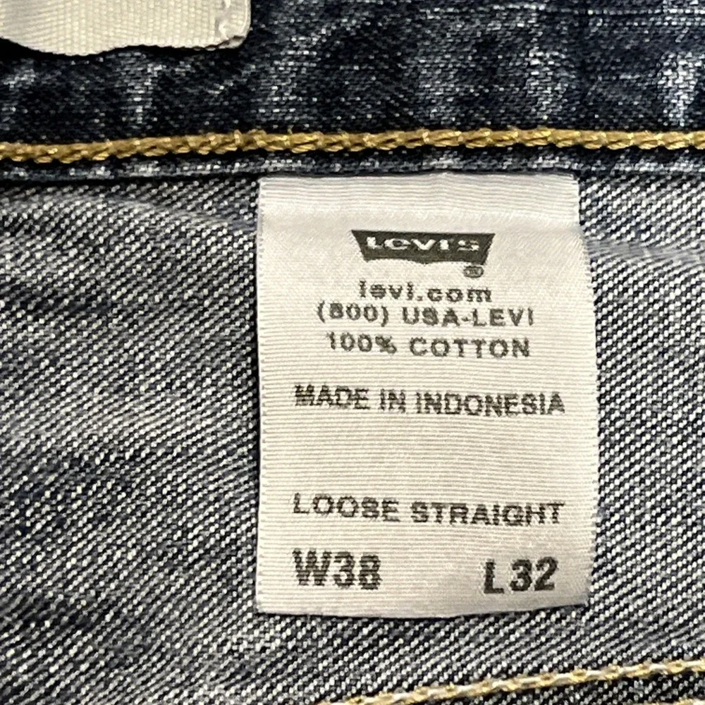 Vintage Y2K‎ levis carpenter Loose Straight size 38/32 Actual 38/31 8-2004